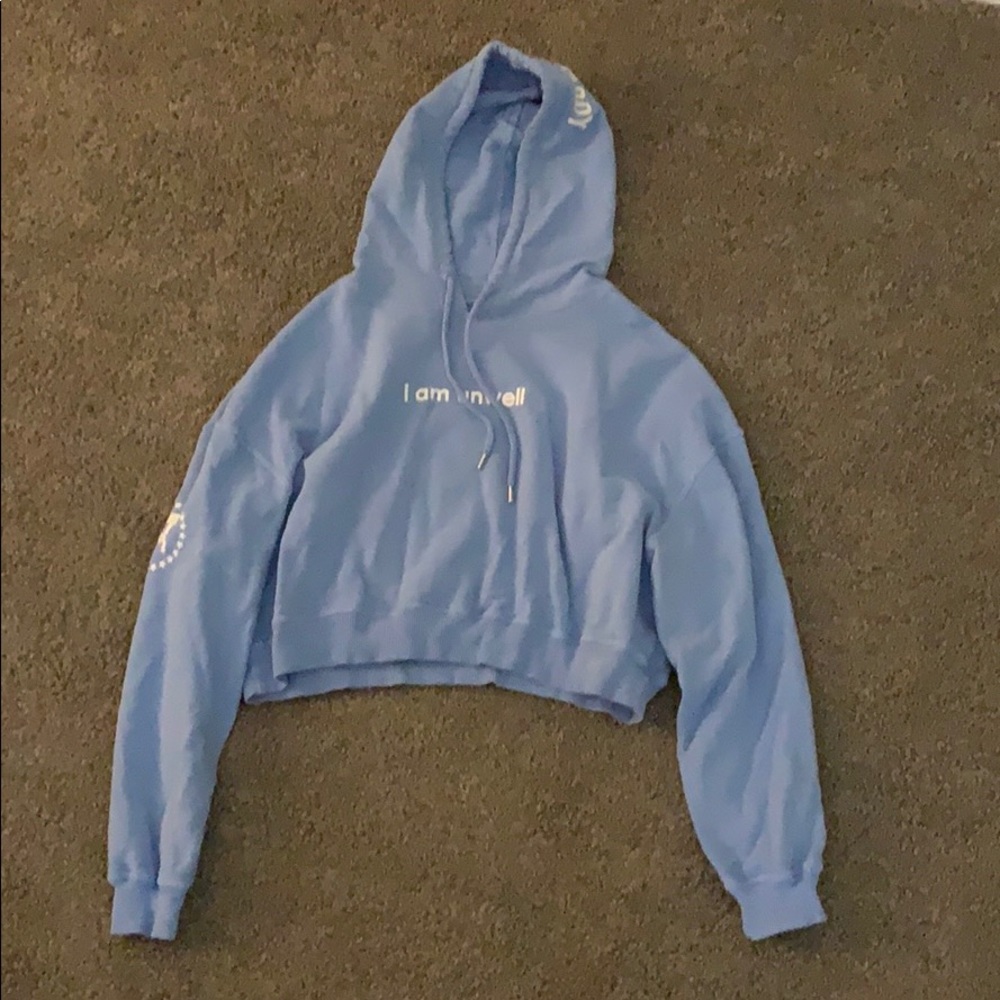Blue cropped sweatshirt